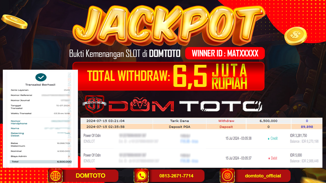 JACKPOT POWER OF ODIN IDN SLOT 15 JULI 2024